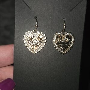 Juicy Couture Gold Heart-Shaped Earrings